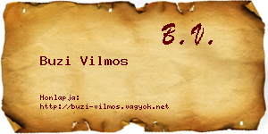 Buzi Vilmos névjegykártya